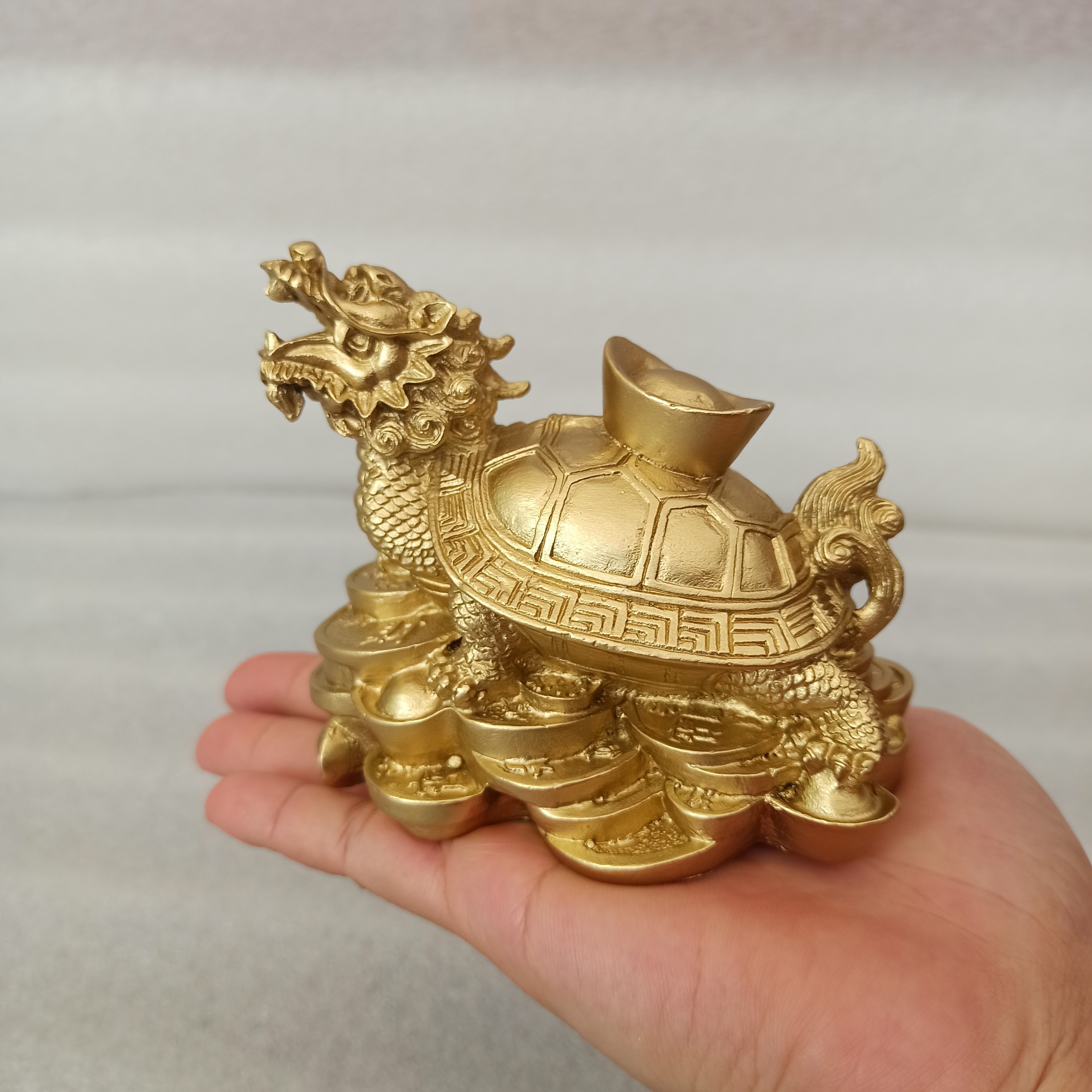Rùa Đồng, Rùa Đầu Rồng, Tượng Linh Vật Long Quy Thần Tài - Đồ Đồng Nguyệt Ánh