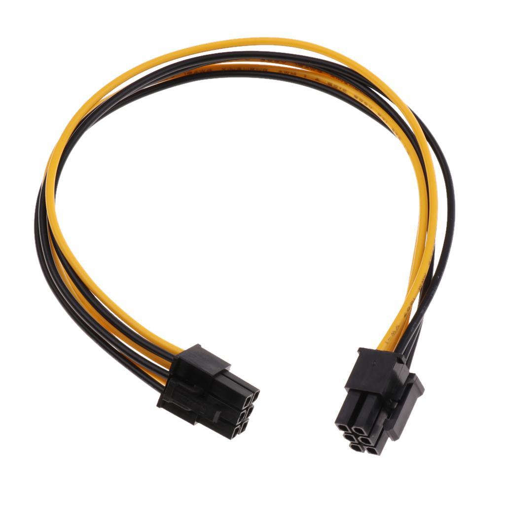 2pcs PCI-E 6pin Male to 6pin Male Power Extendion Splitter Cable