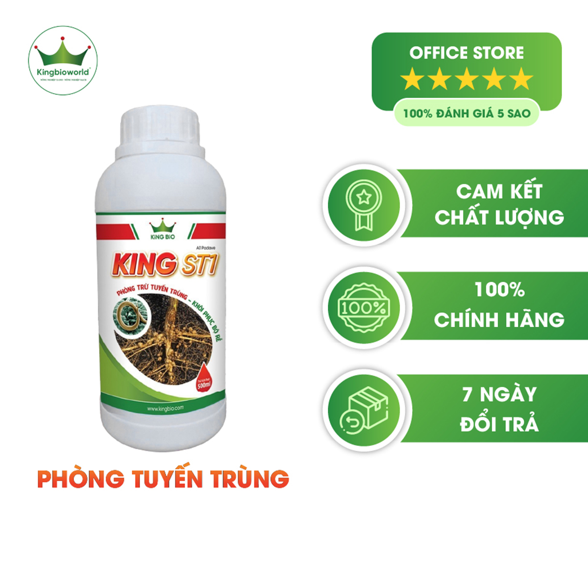 Combo đặc trị vàng lá thối rễ tuyết trùng dứt điểm King F1, King ST1, King 68