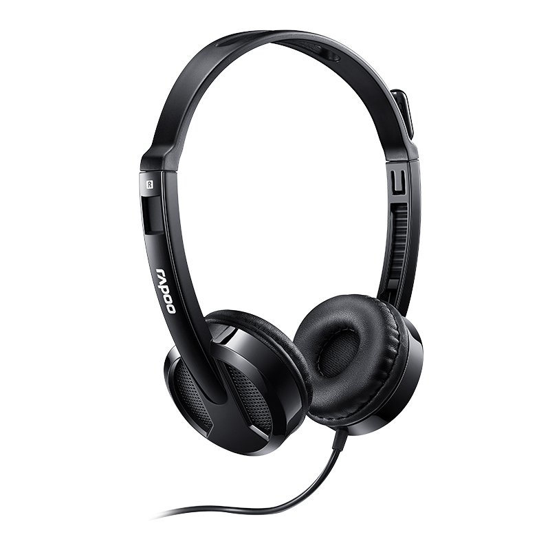 Tai nghe chụp tai có dây RAPOO H120, jack cắm USB - Hàng chính hãng