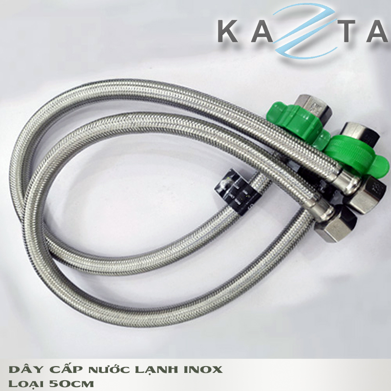 Dây cấp nước lạnh KAZTA KZ-DI50L inox cao cấp 50cm