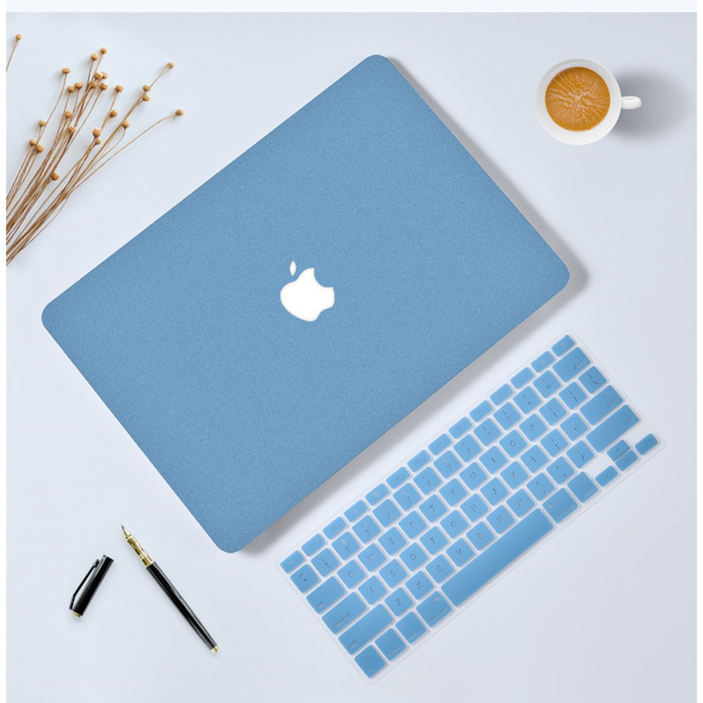 Combo ốp kèm phủ phím dành cho Macbook màu Xanh Pastel đủ dòng