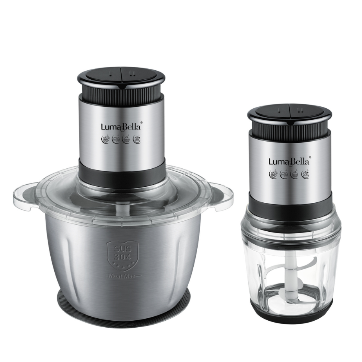 Máy xay thịt đa năng 2 IN 1 Lumabella LB-56014 4 lưỡi dao,công suất mạnh 400W xay, nghiền và trộn nhanh chóng - HÀNG CHÍNH HÃNG