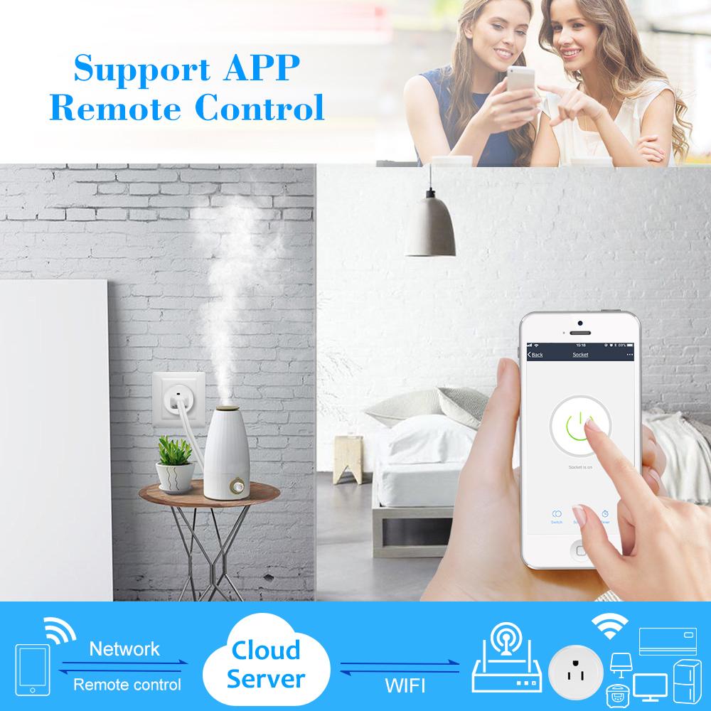3PCS Wireless WIFI Smart Plug US Outlet WI-FI Socket Charging Adapter Smart Home Power Plug Remote Control Via Phone App Smart Timer Compatible with for Amazon Alexa and for Google Home/Nest IFTTT For TP-Link