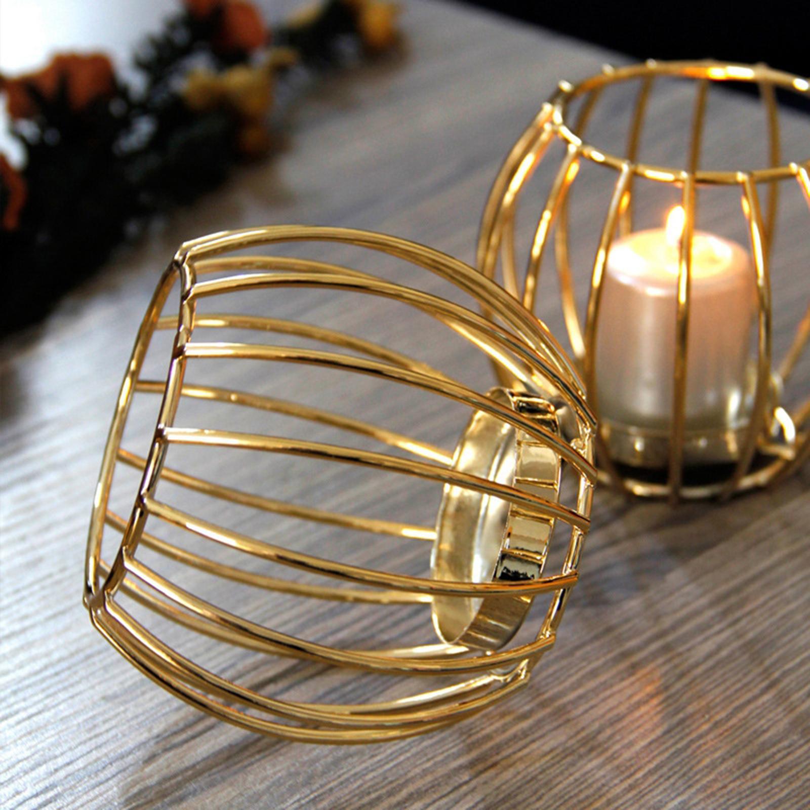 Metal Candle Holder Votive Candle Holder Centerpiece for Desktop Decoration
