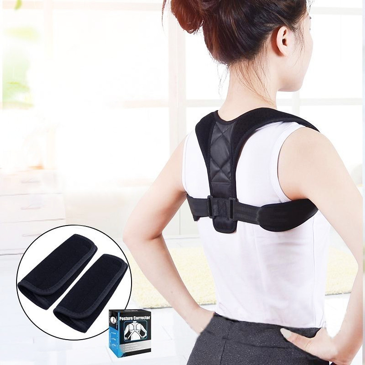 Đai chống gù lưng nam nữ HT SYS - Posture Corrector- Giúp định hình cột sống - Điều chỉnh tư thế của lưng -  Phù Hợp Với Mọi Độ Tuổi - Hỗ Trợ Điều Trị Hiệu Quả Chứng Gù Lưng, Lưng Tôm, Cong Vẹo Cột Sống