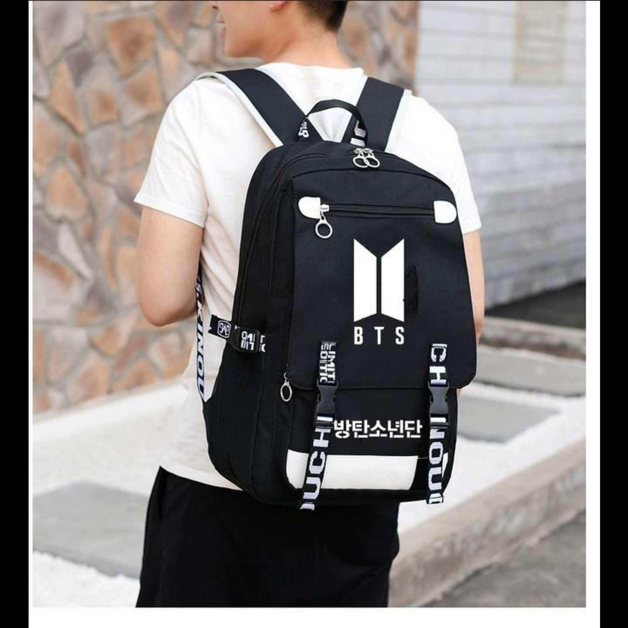 Balo BTS đen khổ lớn tiện dụng