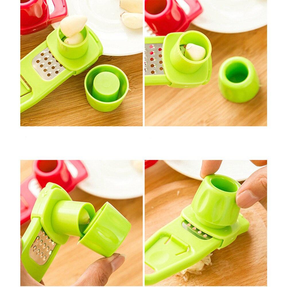 Multifunction Stainless Steel Pressing Garlic Slicer Cutter Shredder Kitchen Tool ABS+Stainless Steel