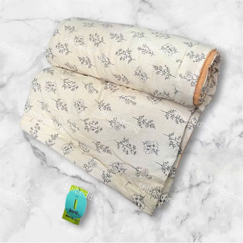 Chăn Đũi Cotton Nhăn Nhập Khẩu Cao Cấp - Chăn Mùa Hè Thoáng Mát, Mềm Mại, Đầy Đủ Tem Mác KT 2x2m3 - HÀNG CHÍNH HÃNG MINIIN