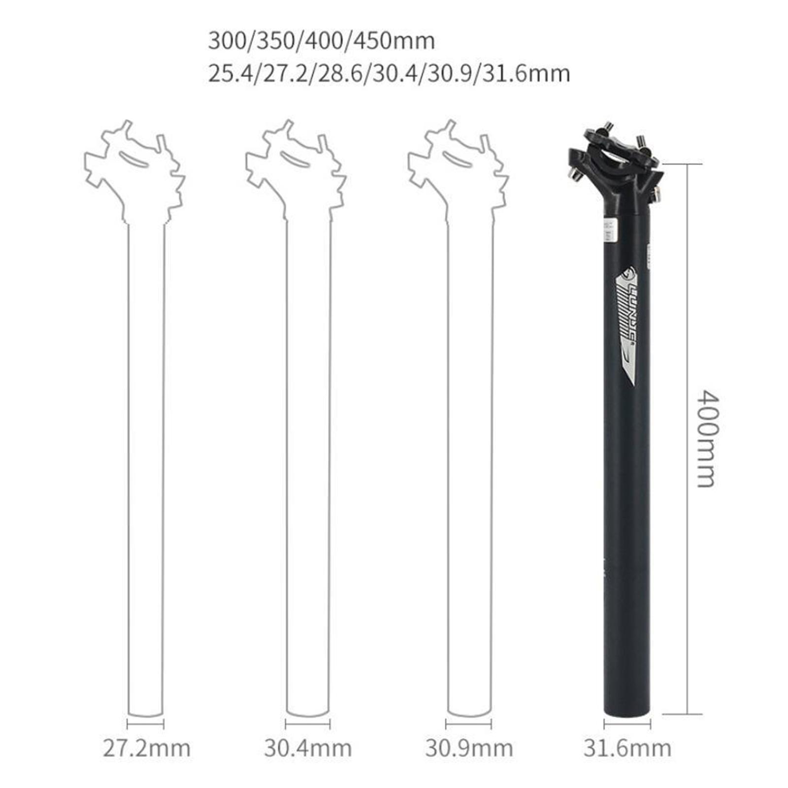 Alloy Aluminum Mountain Bike Seat Post Seatpost 27.2mm 30.9mm 31.6mm x 400mm