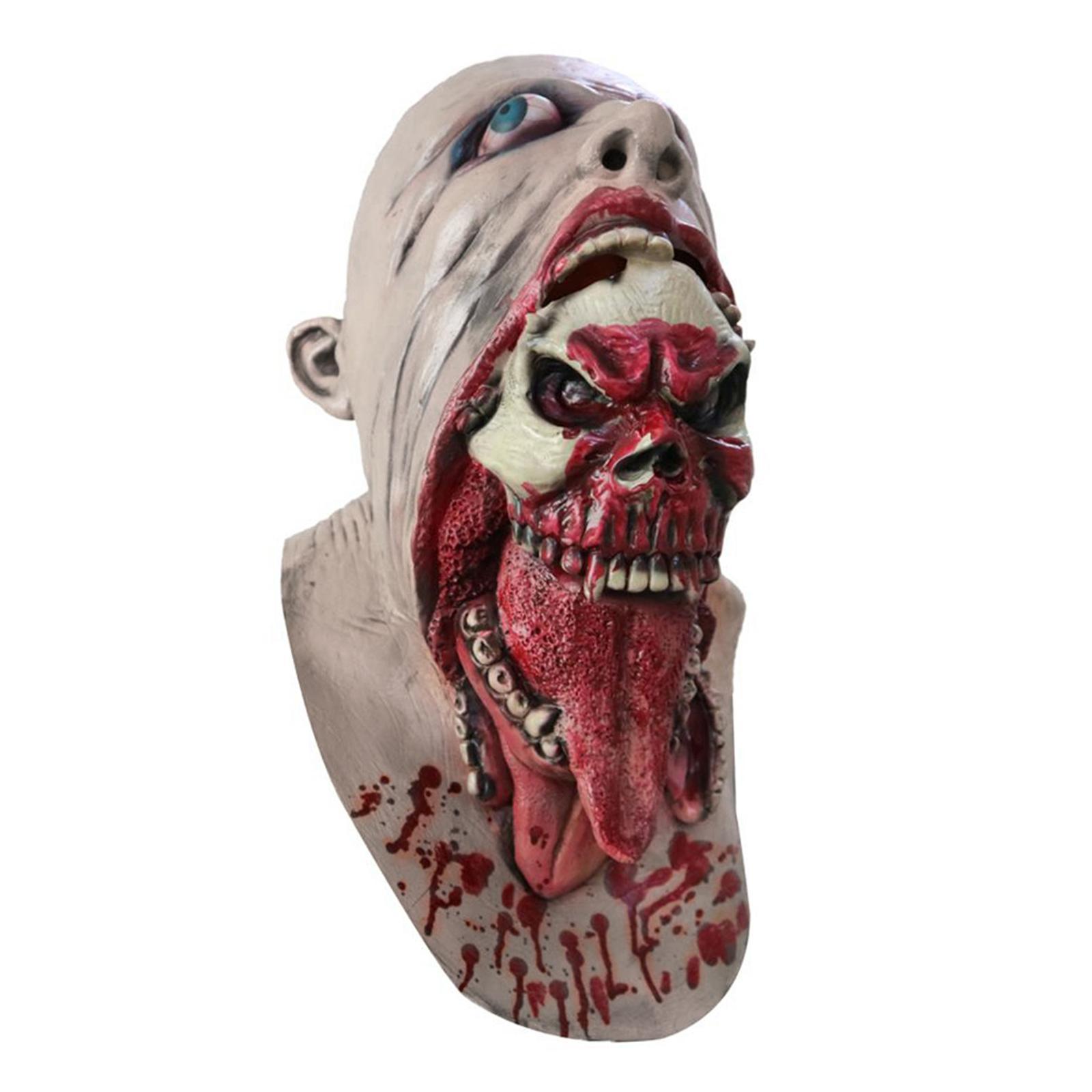 Scary Latex Rubber Full Head Halloween Fancy Dress Costume Hat Decors