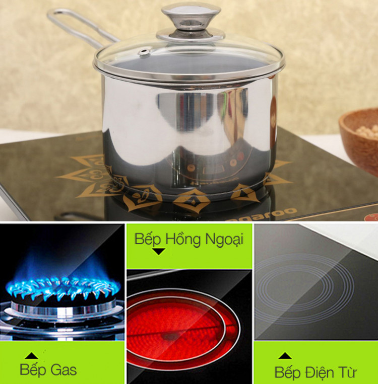 Nồi quánh Fivestar Q14-3DG sử dụng được cho bếp gas, bếp hồng ngoại, bếp từ