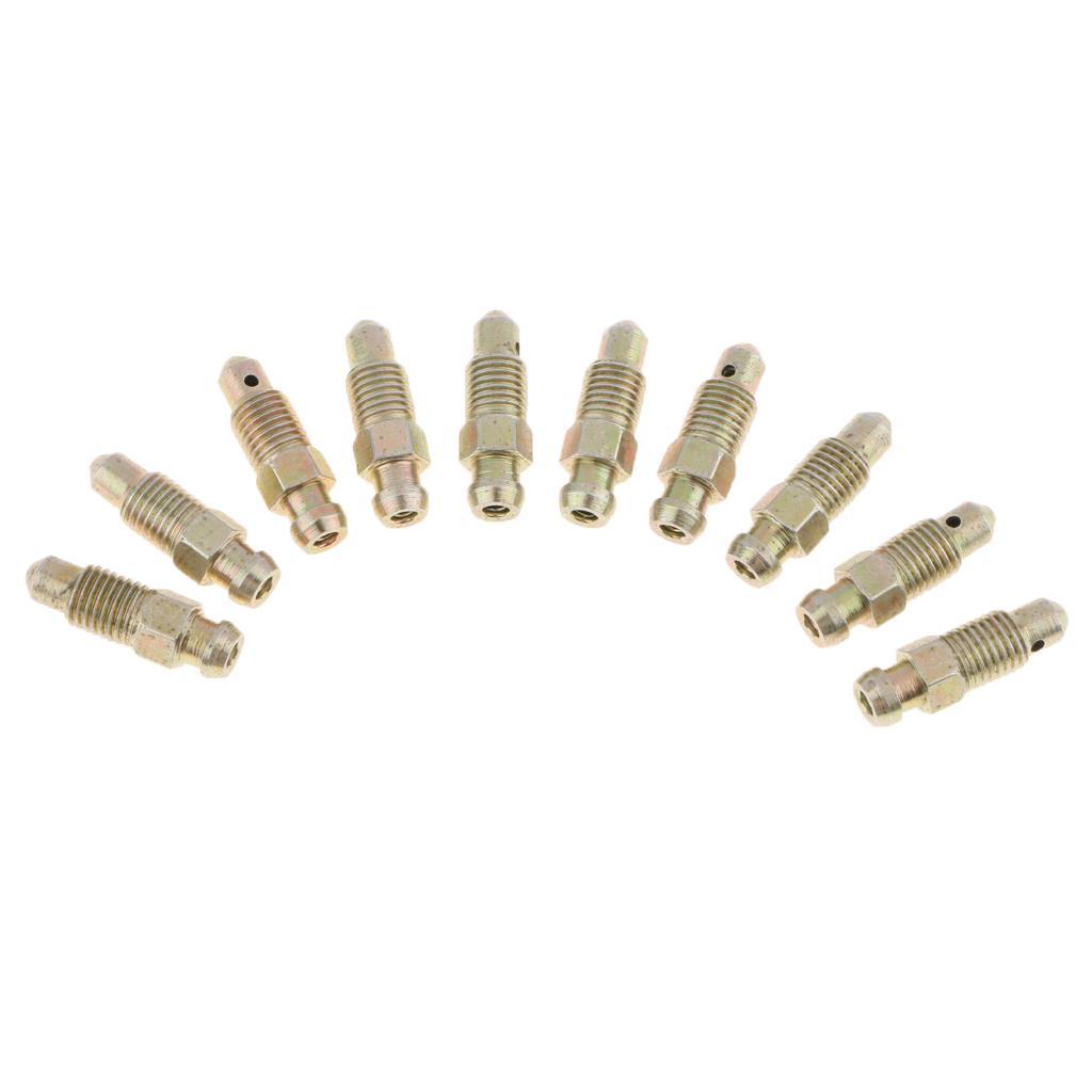 3-10pack 10 Pieces Car Front and Rear 26mm Brake Bleeder Screws M8*1mm