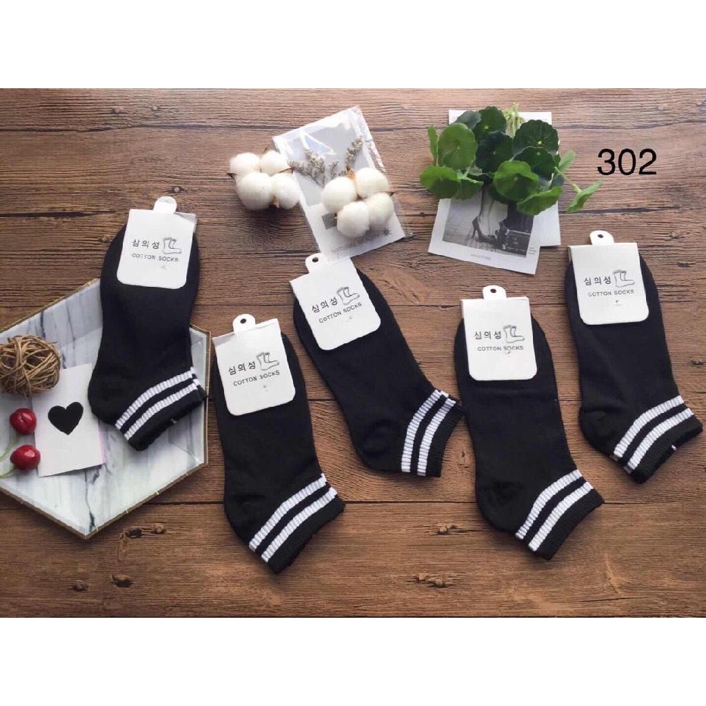 Combo 05 Tất ngắn cổ KẺ SỌC Hàn Quốc