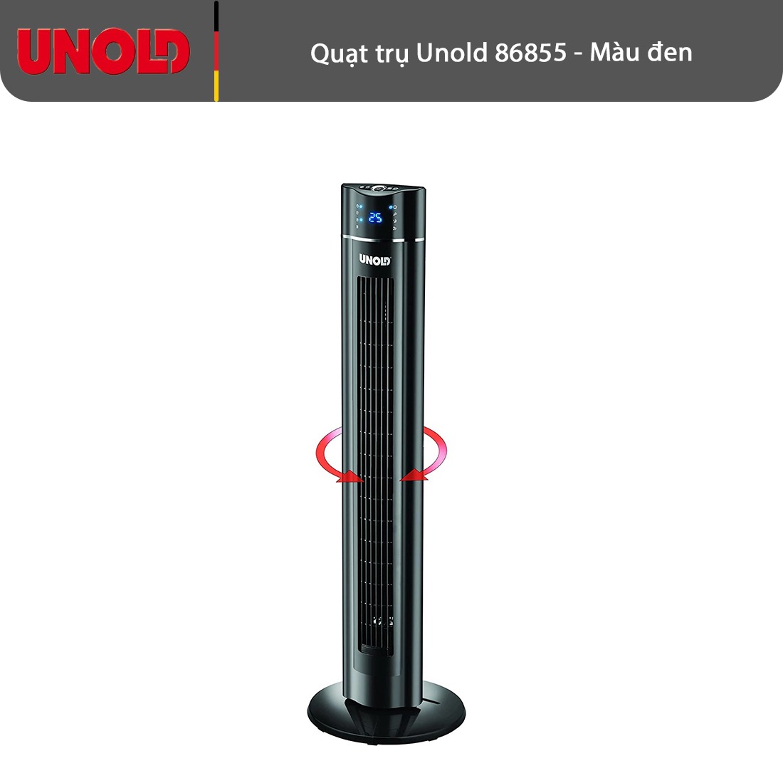 Quạt tháp/ trụ Unold 86855 (màu đen) - Đồ Gia Dụng Đức, Châu Âu - Homeliving