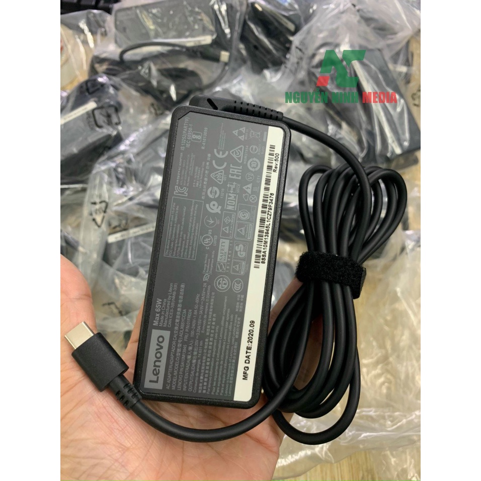 Sạc Laptop Lenovo 20V 3.25A 65W ĐẦU TYPE C - Hàng Nhập Khẩu