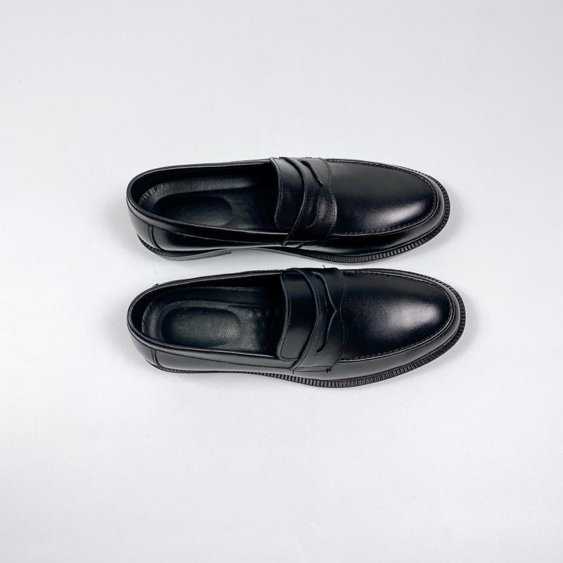 Giày Lười DECEMBER Penny Loafer Black White - LF03