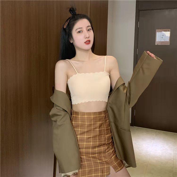 Áo 2 Dây Nữ Hàn Quốc Có Đệm Viền Ren 5 Màu Siêu Xinh