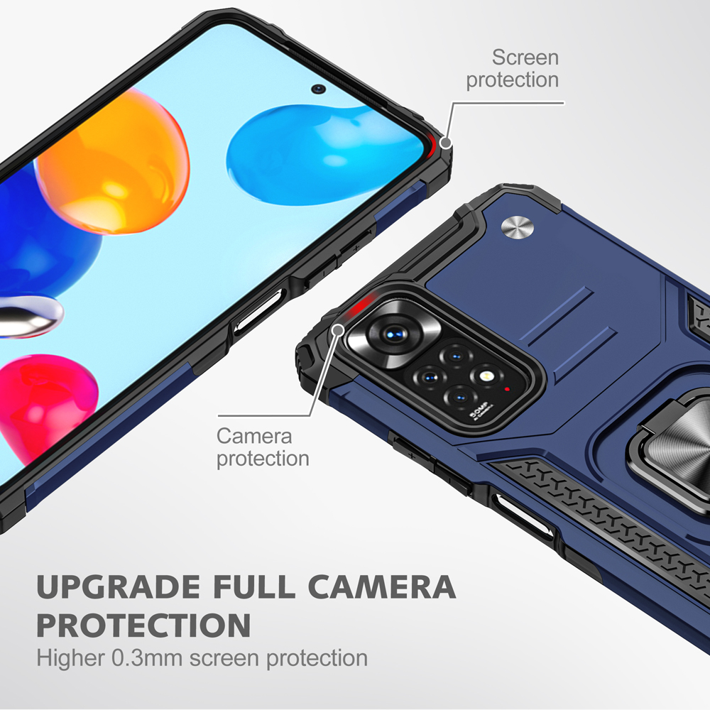 Ốp lưng cho Xiaomi Redmi Note 11 Pro 4G 5G chống sốc Kemeng kèm nhẫn xoay