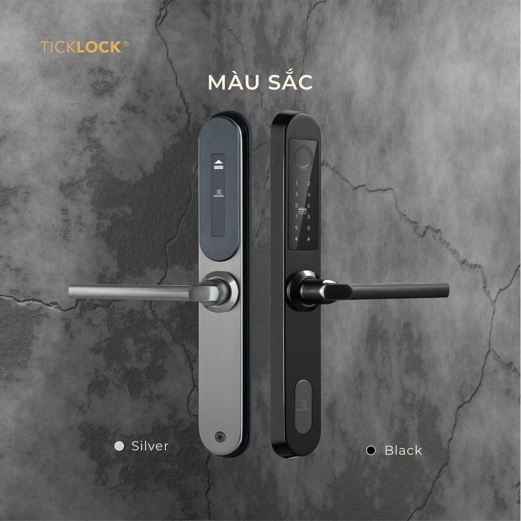Khoá cửa vân tay I600S công nghệ Malaysia cho cửa nhôm, sắt, gỗ, cửa nhựa lõi thép, Xingfa dùng app TTLock