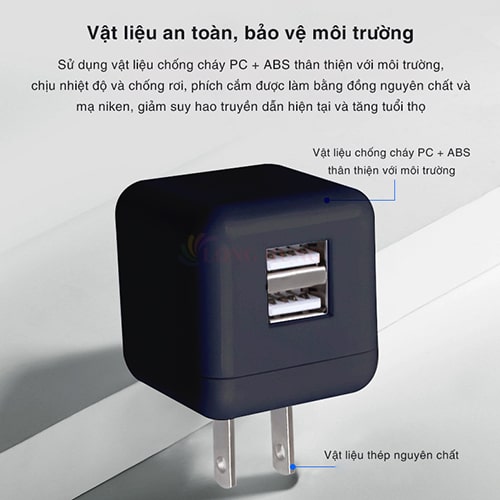 Cốc sạc Bagi 2.5A 2USB CE-M25 - Hàng chính hãng