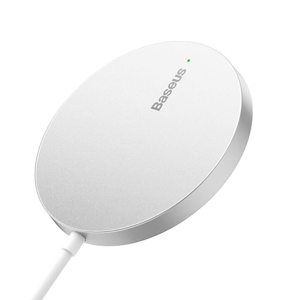 Đế Sạc Nhanh 15W Không Dây Baseus Simple Mini3 Magnetic Wireless Charger Cho 12 13 14 - Hàng Chính Hãng