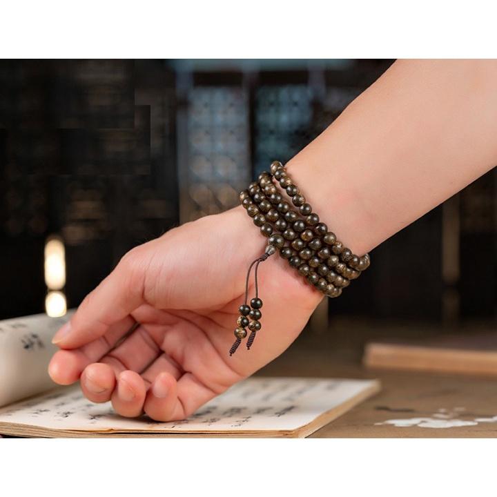 Vòng tay gỗ 108 hạt kèm hộp đẹp