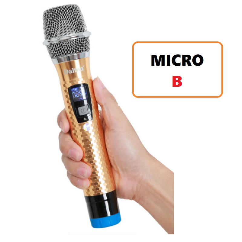 Micro không dây Dalton cho loa kéo karaoke TX-300 thân kim loại cao cấp, mic không dây UHF kết nối Bluetooth. [ HÀNG CHÍNH HÃNG ]