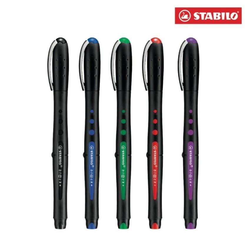 Hộp 10 Bút bi ký STABILO bl@ck M 1.0mm (BLKM/10) - Đỏ