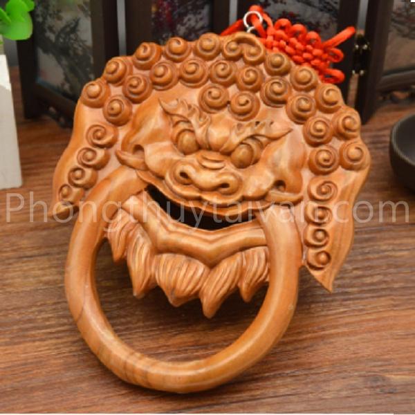 Gương Hổ phu Gỗ Đào Miệng Rồng 15cm