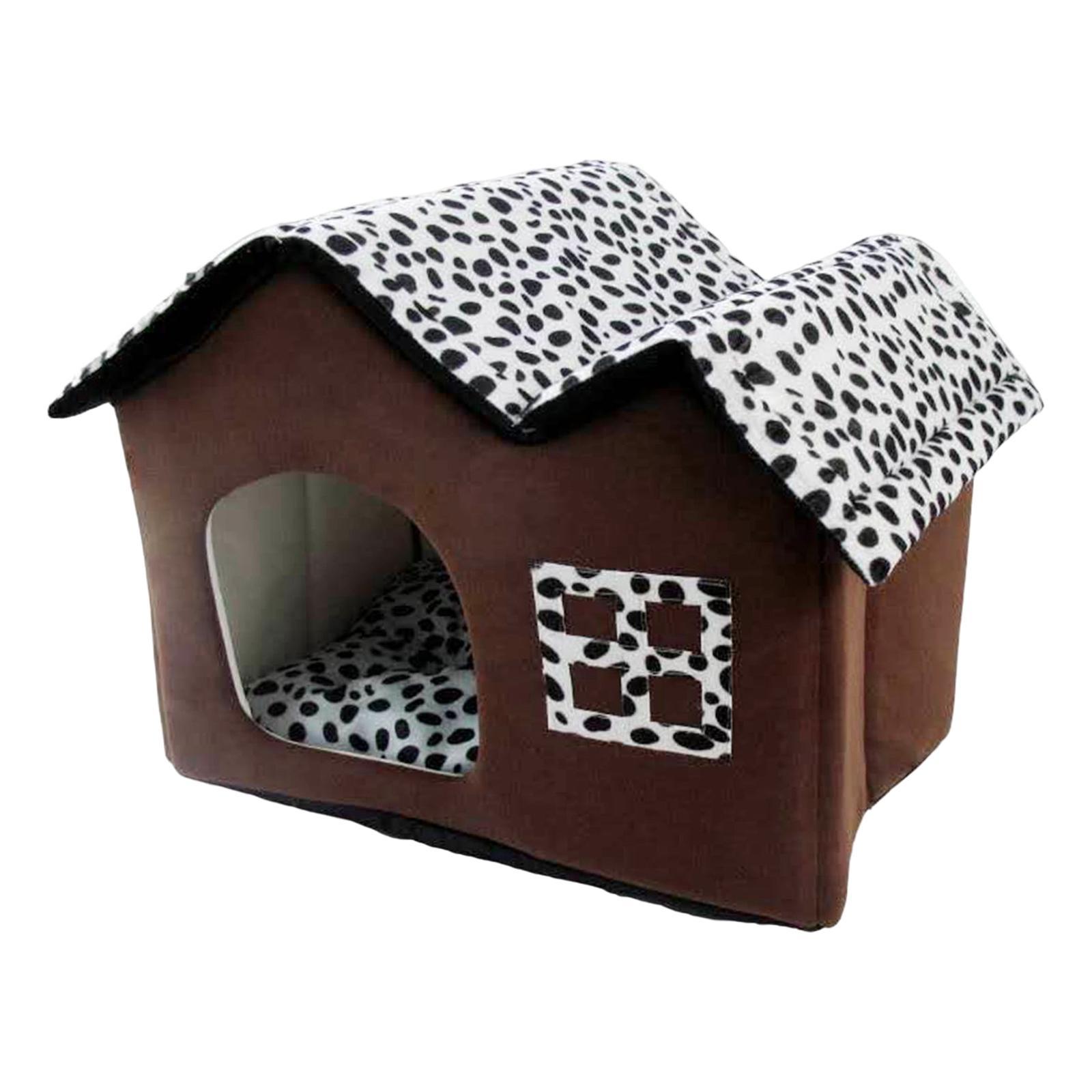 Pet Cat Bed Nest Small Dog House Washable Universal Foldable Puppy Shelter Warm Kennel Winter Cave for Indoor Outdoor Pet Supplies