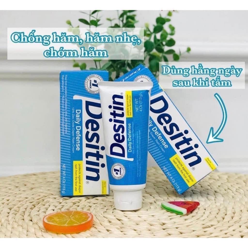 Kem chống hăm tã cho bé Desitin Daily Defense Cream 113g-xanh ( không xuất hóa đơn đỏ )