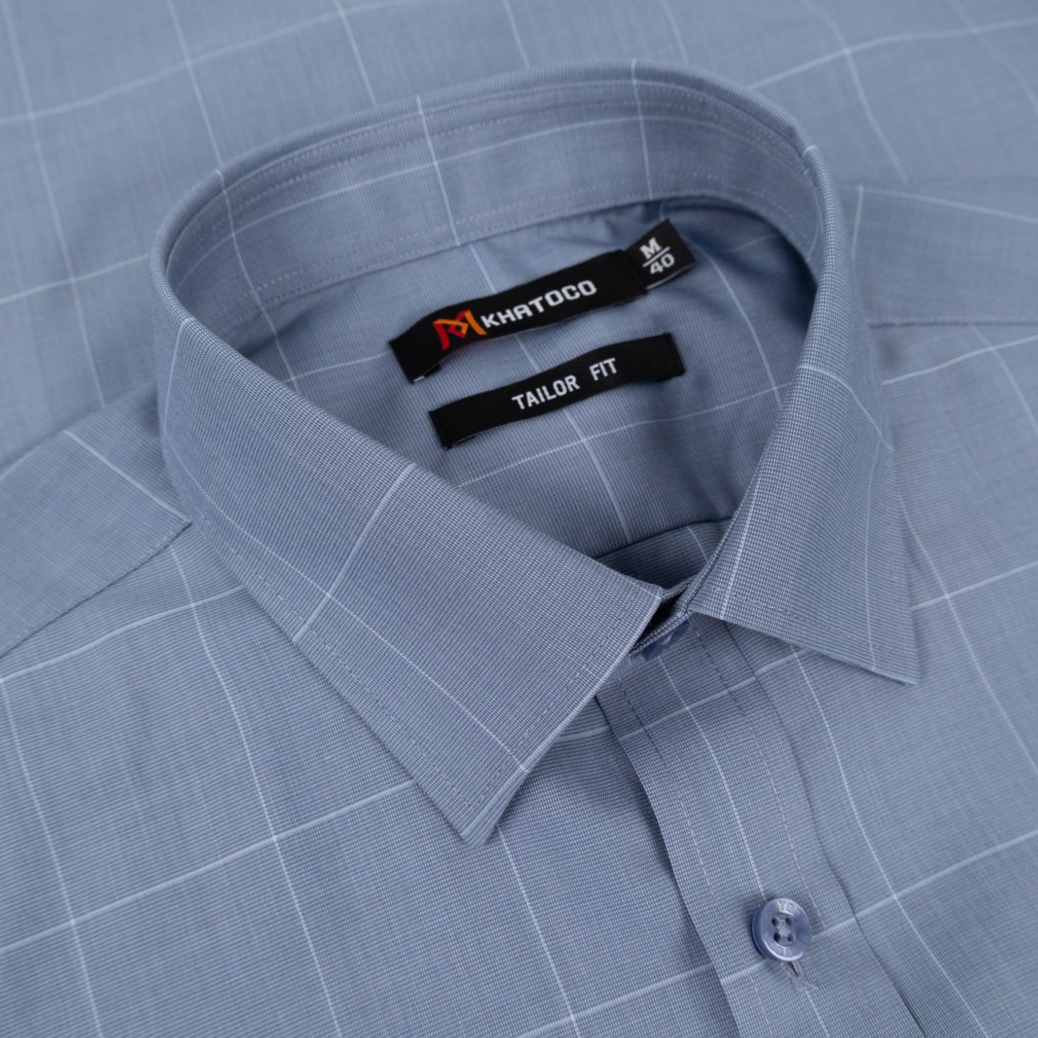 Áo sơ mi nam KHATOCO Tailor Fit dài tay A1MD538T1-CNCR788-2707-D