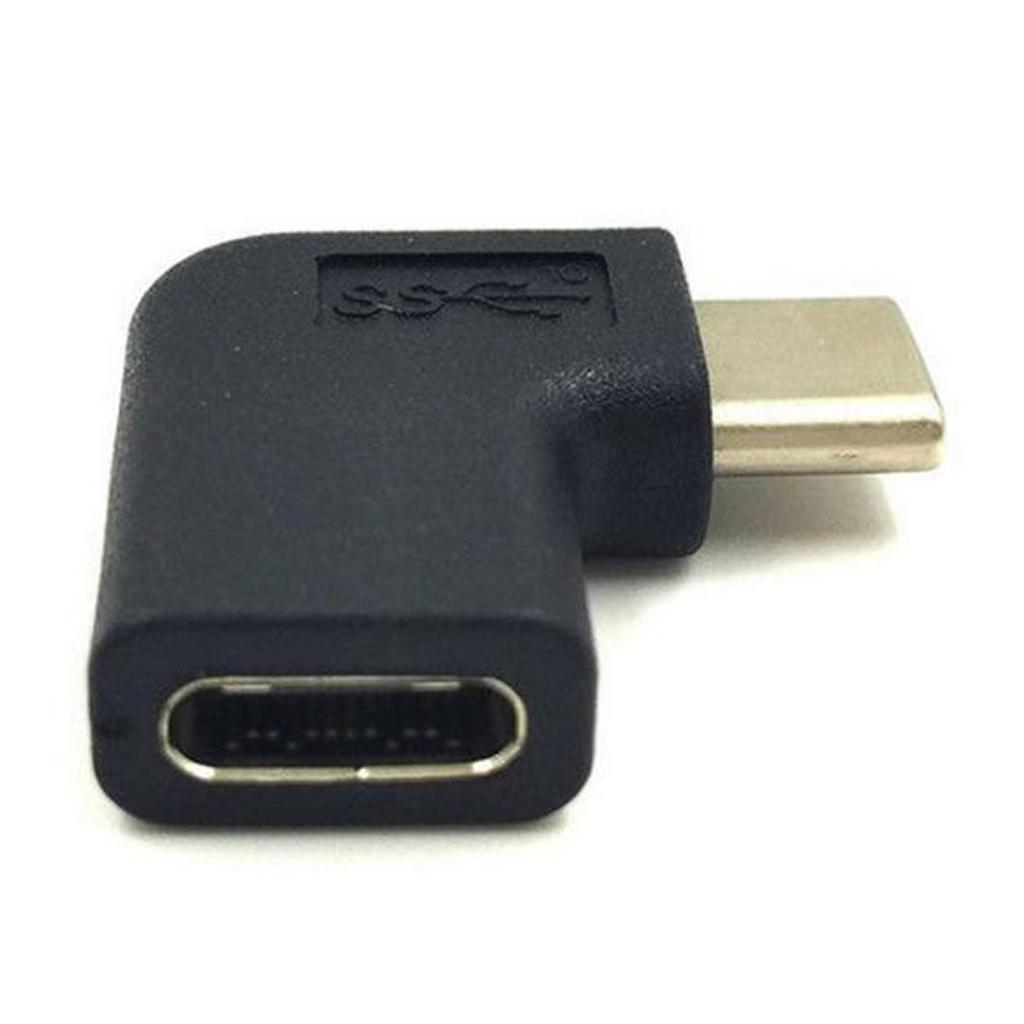 Type C Male to USB-C Female Adapter Left/Right Angle Data Sync Converter