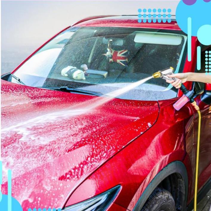 Bộ dây vòi xịt nước rửa xe, tưới cây . tăng áp 3 lần, loại 20m 206236 đầu đồng.cút,nối đen + tặng mở chai