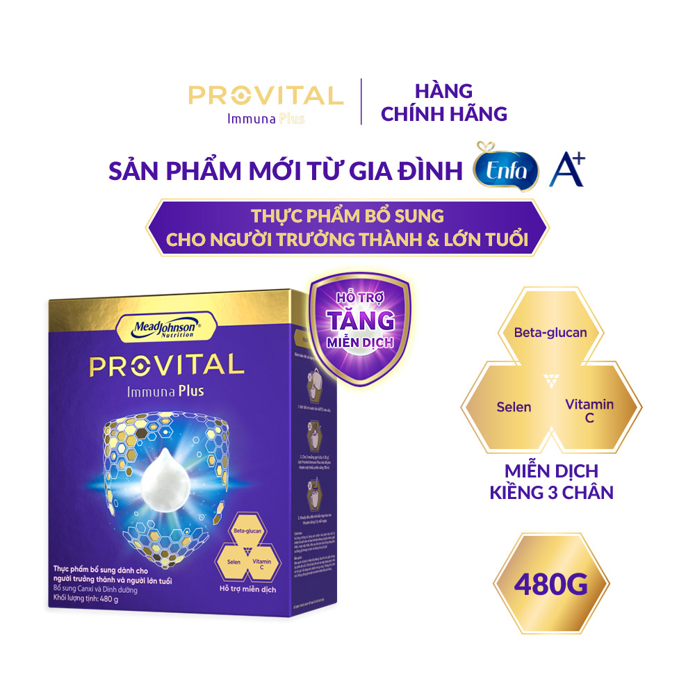 Sữa cho người trưởng thành và lớn tuổi Provital Immuna Plus 480g - Giúp tăng cường hệ miễn dịch