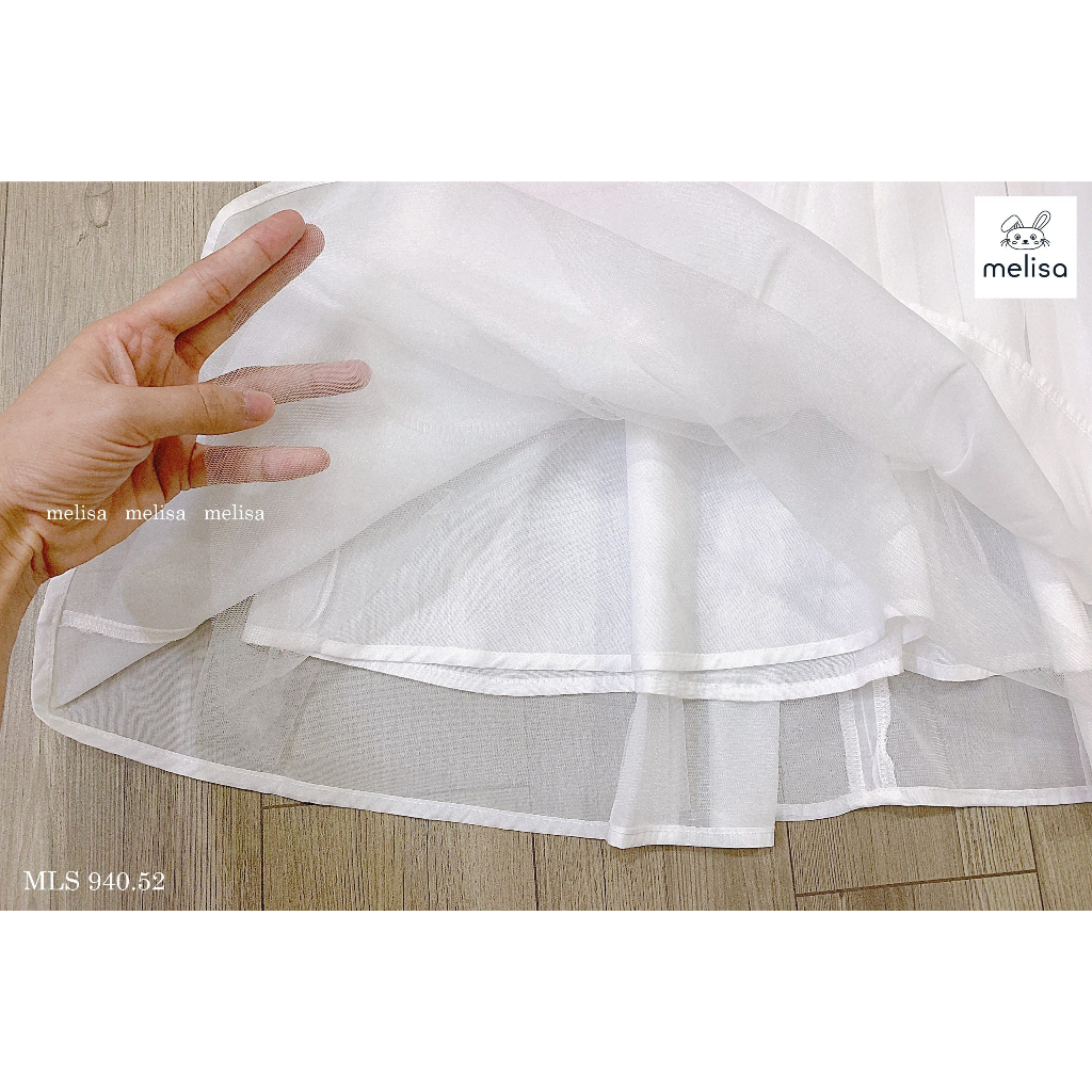 Đầm công chúa gấu dâu Lotso cho bé gái từ 12-35kg chất voan mềm mát