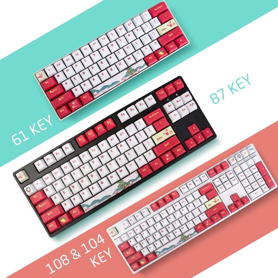 Bộ Keycap Newmen Christmas (Noel) thick PBT Dye-sub - Hàng Chính Hãng