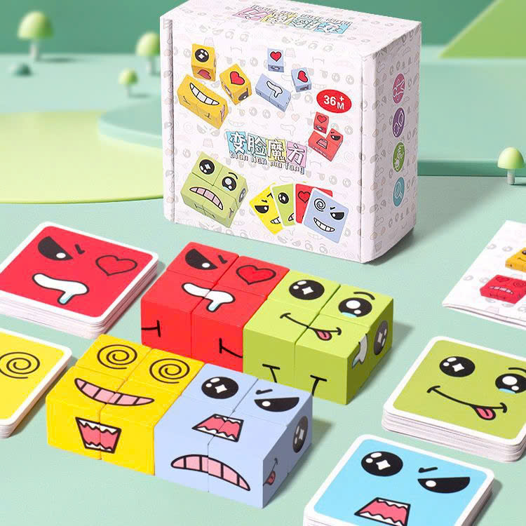 Đồ Chơi Khối Rubik Thay Đổi Khuôn Mặt, Trò Chơi Gia Đình Giúp Bé Cai Điện Thoại - Hàng Chính Hãng