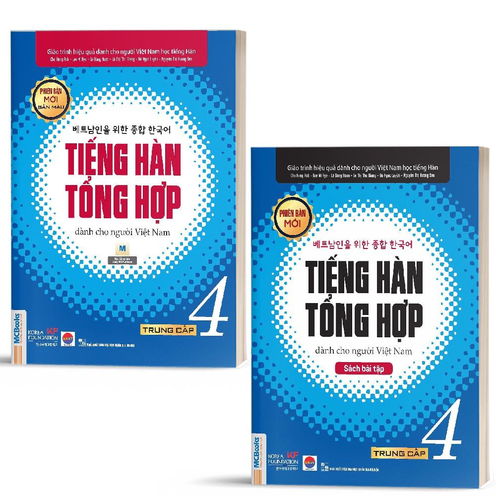 Bộ Sách - Tiếng Hàn Tổng Hợp Dành Cho Người Việt Nam Trung Cấp 4 (Giáo Trình+ SBT)