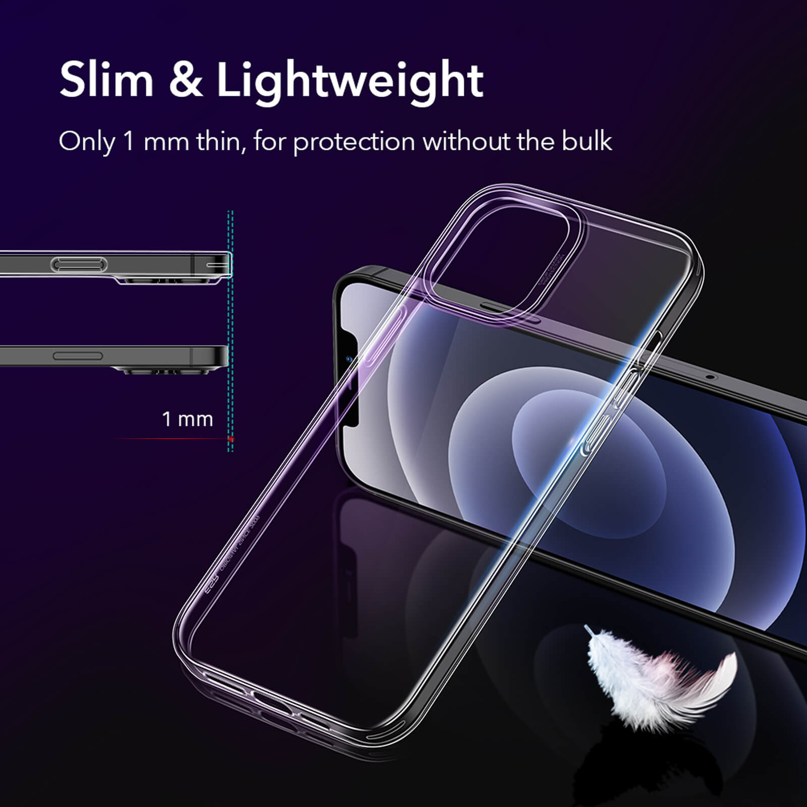 Ốp lưng chống sốc trong suốt siêu mỏng 1mm cho iPhone 13 Pro hiệu Memumi Glitter - hàng nhập khẩu