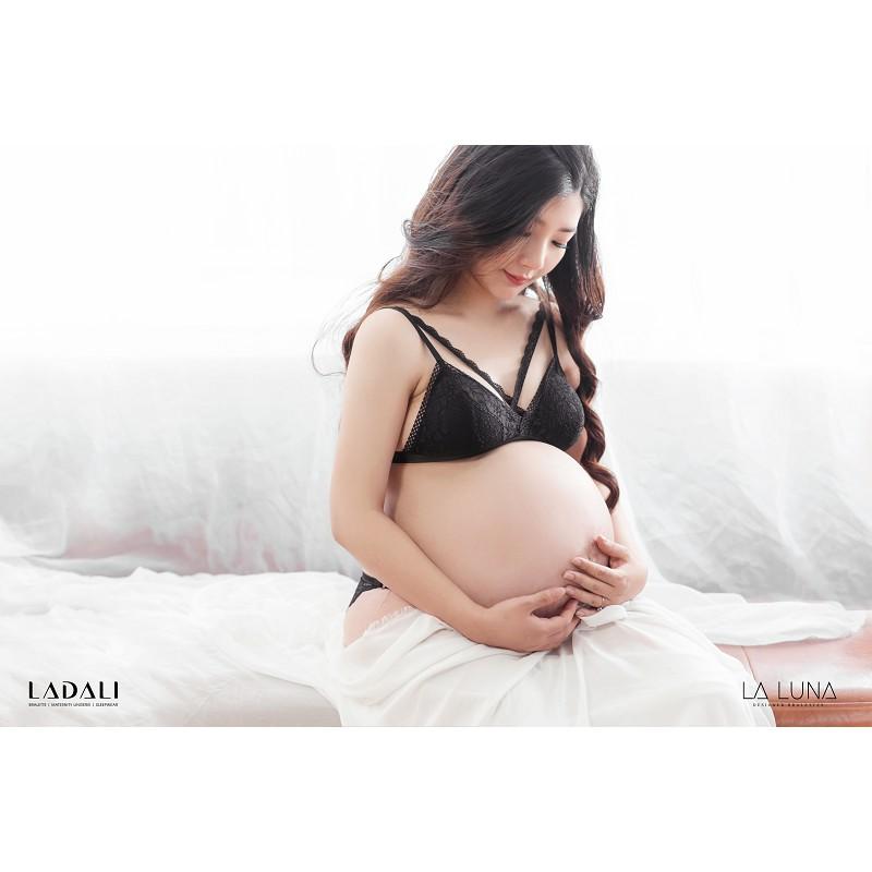 Áo Ngực Bralette Cho Mẹ Bầu Không Gọng Mút Mỏng Dây Bèo Nhún Hàng Thiết Kế Ladali