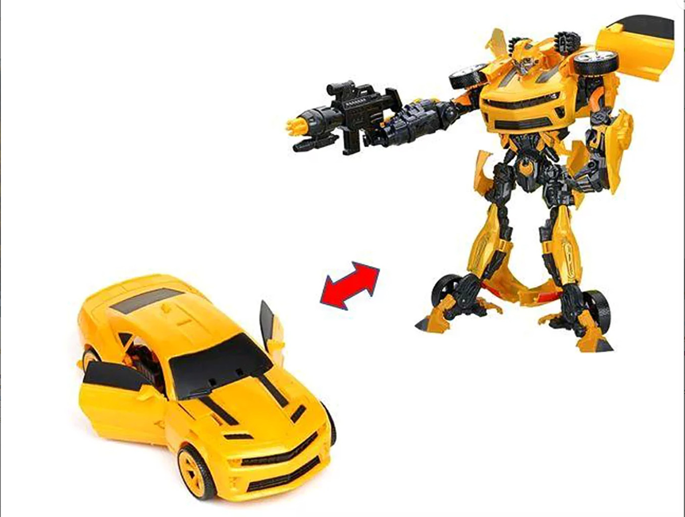 Bộ đồ chơi robot biến hình 2 trong 1 Bumblebee - Robot biến hình Transformer Kỷ nguyên hủy diệt Bumblebee - robot quen thuộc trong series phim Transformer nổi tiếng, cao 23cm