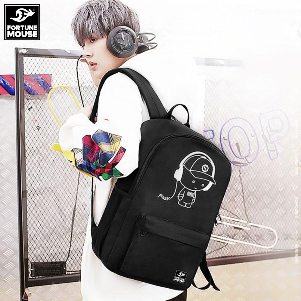 Balo đi học thời trang Fortune Mouse chống thấm nước MUSIC KID B550