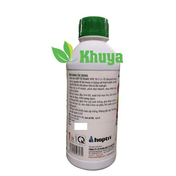 Phân bón lá sinh học Hợp Trí Humic NPK 10-5-2+TE 1 lít