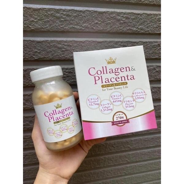 Viên uống trắng  da - Trắng hồng - Sáng Mịn  Collagen Placenta 5 in 1 Nhật Bản