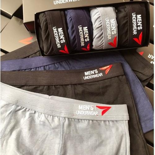 Quần Sịp Đùi Cotton, Quần Lót Nam Boxer Men 'Underwear Nhiều size, 4 Quần Trong 1 Hộp Sang Trọng