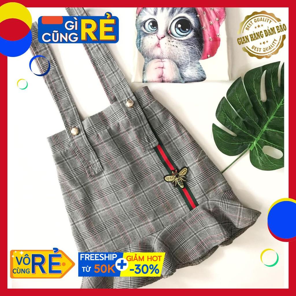 Yếm sọc caro bé gái
