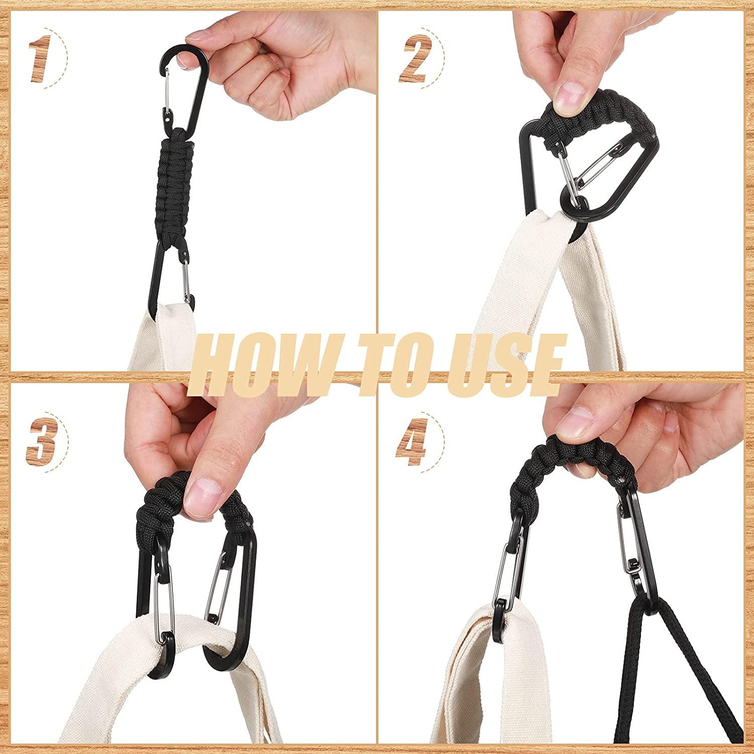 Móc Khóa Bện Dây Kẹp Chìa Khóa Móc Khóa Kẹp Bình Nước Chìa Khóa Ba Lô Dụng Cụ