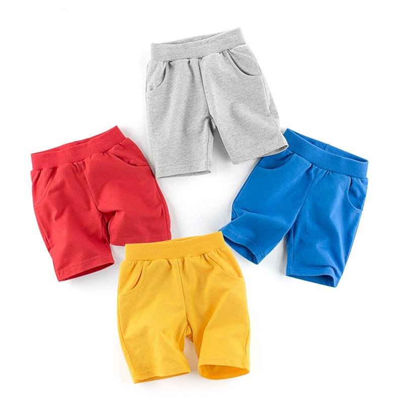 Quần short cho bé trai thun trơn nhiều màu